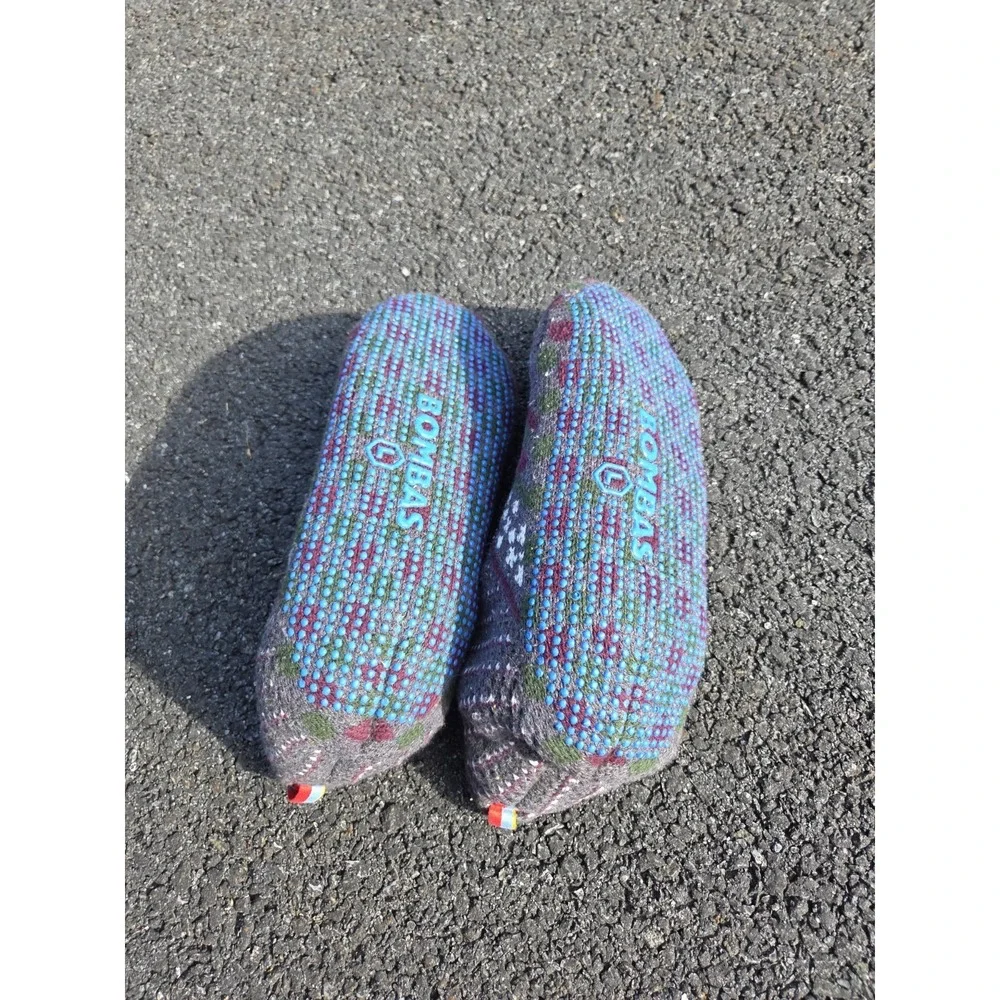 Bombas Gripper Slipper Mens Large Fair‎ Isle Booties